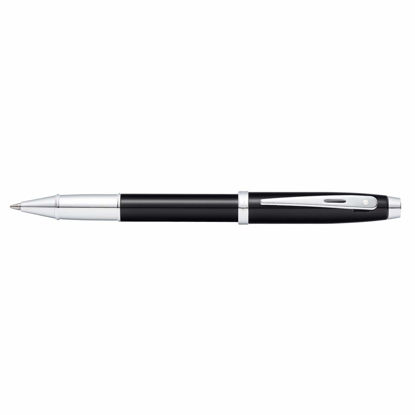 Picture of Sheaffer 100 Glossy Black Lacquer Rollerball Pen with Polished Chrome Trim