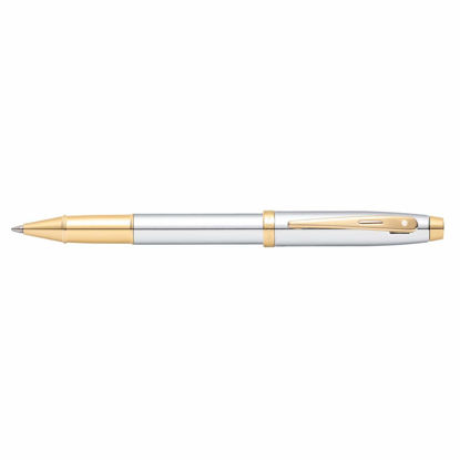Picture of Sheaffer 100 Chrome Rollerball Pen with Gold Tone Trim