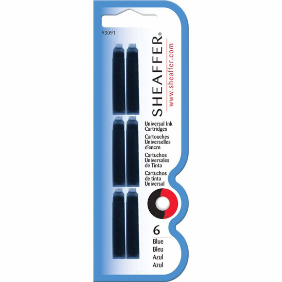 Picture of Sheaffer Skrip Fountain Pen Universal Ink Cartridge - Blue VFM (6pk euro fit)