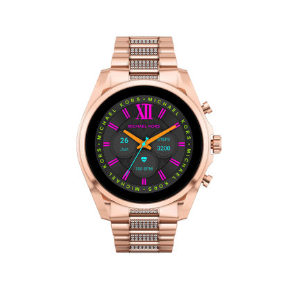 Picture of Michael Kors Gen 6 Bradshaw Stainless Steel Smartwatch, Rose Gold Tone Pave-MKT5135V