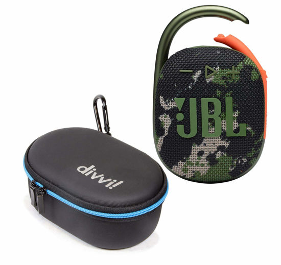 GetUSCart- JBL Clip 4 Portable Bluetooth Wireless Speaker Bundle with  divvi! Protective Hardshell Case - Camouflage