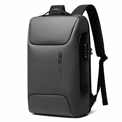 Picture of OZUKO Anti Theft Business Laptop Backpack Waterproof Computer Rucksack College School Bookbag Grey