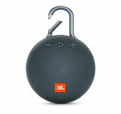 Picture of JBL Clip 3 Waterproof Portable Bluetooth Speaker - Blue - JBLCLIP3BLUAM (Renewed)