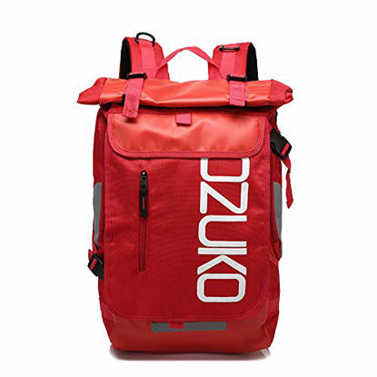 Picture of OZUKO Unisex School Rucksack Backpacks Casual Schoolbag,Water Resistant College School Computer Bag for Women & Men (Red)