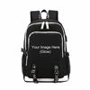 Picture of OZUKO Personalized Custom School Backpack, Luminous Backpack Noctilucent School Bags Daypack, Waterproof Laptop Backpack with USB Chargeing Port (Black)