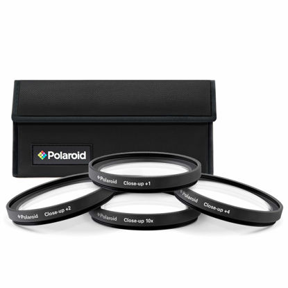 Picture of Polaroid Optics 37mm 4-Piece Filter kit Set for Close-Up Macro Photography; Includes +1, +2, +4 & +10 Diopter Filters & Nylon Carry Case - Compatible w/ All Popular Camera Lens Models