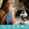 Picture of MAYU Swirl Structured Water Pitcher - Handblown Glass Carafe 1.5 Liter Design Jug - Dispenser Stand with Innovative Vortex Technology - Great for Reverse Osmosis Filter Users |51 Oz | Earth Color Base