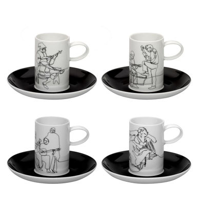 Picture of Vista Alegre Fado - Set 4 Coffee Cups & Saucers