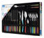 Picture of Amefa Eclat Kaleidoscope 24 Piece Flatware Cutlery Box Set, Bright Multi Colored