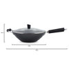 Picture of Ken Hom KH431041 Carbon Steel Non Stick Wok Set | 31 cm | Excellence | Induction Hobs/Metal Tool Safe/Phenolic Handle | Includes Wok With Lid, Wok Utensil & Rack | Dishwasher Safe/2 Year Guarantee