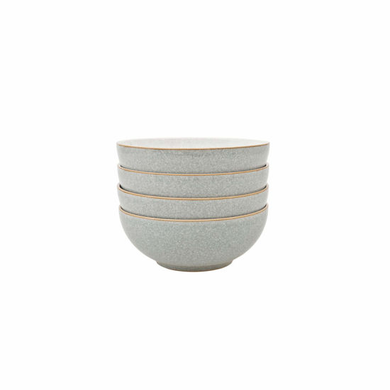 Picture of Denby 380048907 Elements Light Grey 4 Piece Cereal Bowl Set