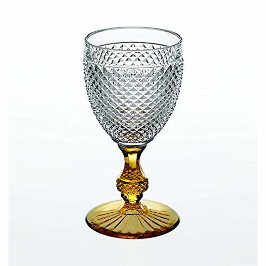 Picture of Vista Alegre Bicos Bicolor All Purpose Goblet with Amber Stem,
