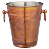 Picture of BarCraft BCCHAMIRIDCOP Luxury Stainless Steel Wine / Champagne Cooler Bucket, 24 x 20.5 x 23 cm (9.5" x 8" x 9") - Copper Finish