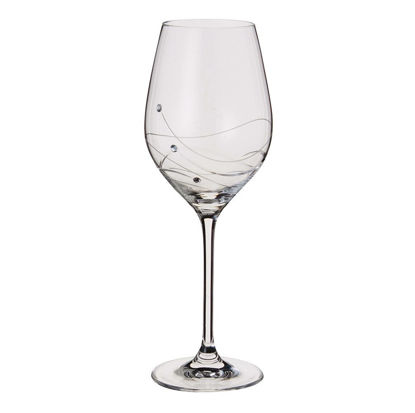 Picture of Dartington Crystal Handmade Swarovski Glitz Wine Pair Glasses New