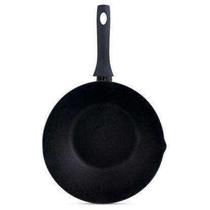 Picture of Ken Hom Classic Non-Stick Aluminum Wok - Non-Stick Stir Fry Wok & Pan - Lightweight Flat Bottom Chinese Wok - 12 inches