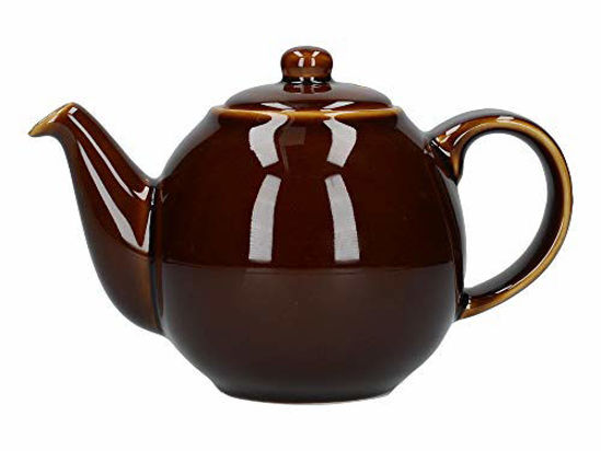 GetUSCart- London Pottery Globe Small Teapot with Strainer, 2 Cup (500 ml),  Rockingham Brown