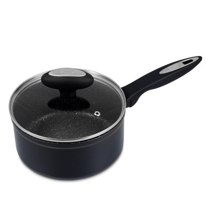 Picture of Zyliss Ultimate Nonstick Saucepan with Glass Lid - Small Sauce Pan - Non-Stick Sauce Pan with Lid - Scratch-Resistant and Dishwasher-Safe Cooking Pot - 2.7 quarts
