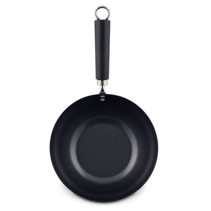 Picture of Ken Hom KH420001 Carbon Steel Non Stick Mini Wok | 20 cm | Excellence | Induction Hobs Suitable/Metal Tool Safe/Phenolic Handle | Includes 1 x Chinese Wok | Dishwasher Safe/2 Year Guarantee