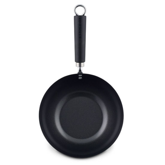 Picture of Ken Hom KH420001 Carbon Steel Non Stick Mini Wok | 20 cm | Excellence | Induction Hobs Suitable/Metal Tool Safe/Phenolic Handle | Includes 1 x Chinese Wok | Dishwasher Safe/2 Year Guarantee