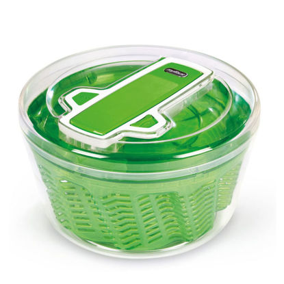 Picture of Zyliss Swift Dry Salad Spinner Large - Plastic Lettuce Colander and Spinner - Vegetable and Fruit Washer and Dryer - Dishwasher Safe Produce Tosser and Salad Spinner - Green, Large