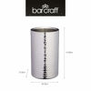 Picture of BarCraft BCWCOOLHAM Double-Walled Stainless Steel Wine Bottle Cooler, 12 x 20 cm (4.5" x 8") - Hammered Finish
