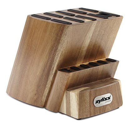 Picture of ZYLISS Control Wooden Knife Block - Kitchen Cutlery Storage - Knife Block Without Knives - 16 Slots With Steak Holders