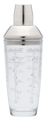Picture of Barcraft boston Glass cocktail shaker, boxed