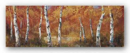 Picture of BENTLEY Autumn Birch I by Art Fronckowiak 12"x36" Art Print Poster