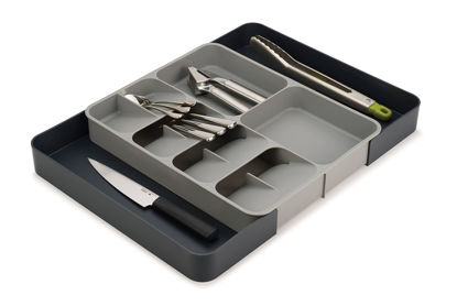 Picture of Joseph Joseph DrawerStore Kitchen Drawer Organizer Tray for Cutlery Utensils and Gadgets, Expandable, Gray