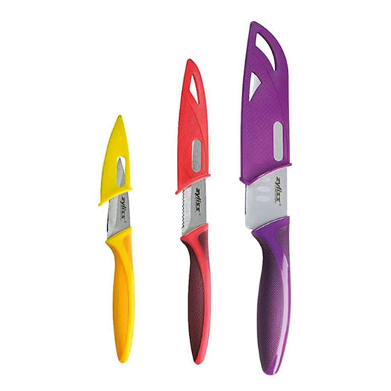 GetUSCart Zyliss 3Piece Santoku Knife Set Stainless Steel Knife Set