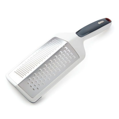 Picture of Zyliss Smooth Glide Dual Grater - Dual Two-Sided Cheese Grater for Medium and Coarse Grating - Kitchen Grater for Chocolate, Ginger, Nutmeg and Hard Cheeses - Dishwasher Safe - White