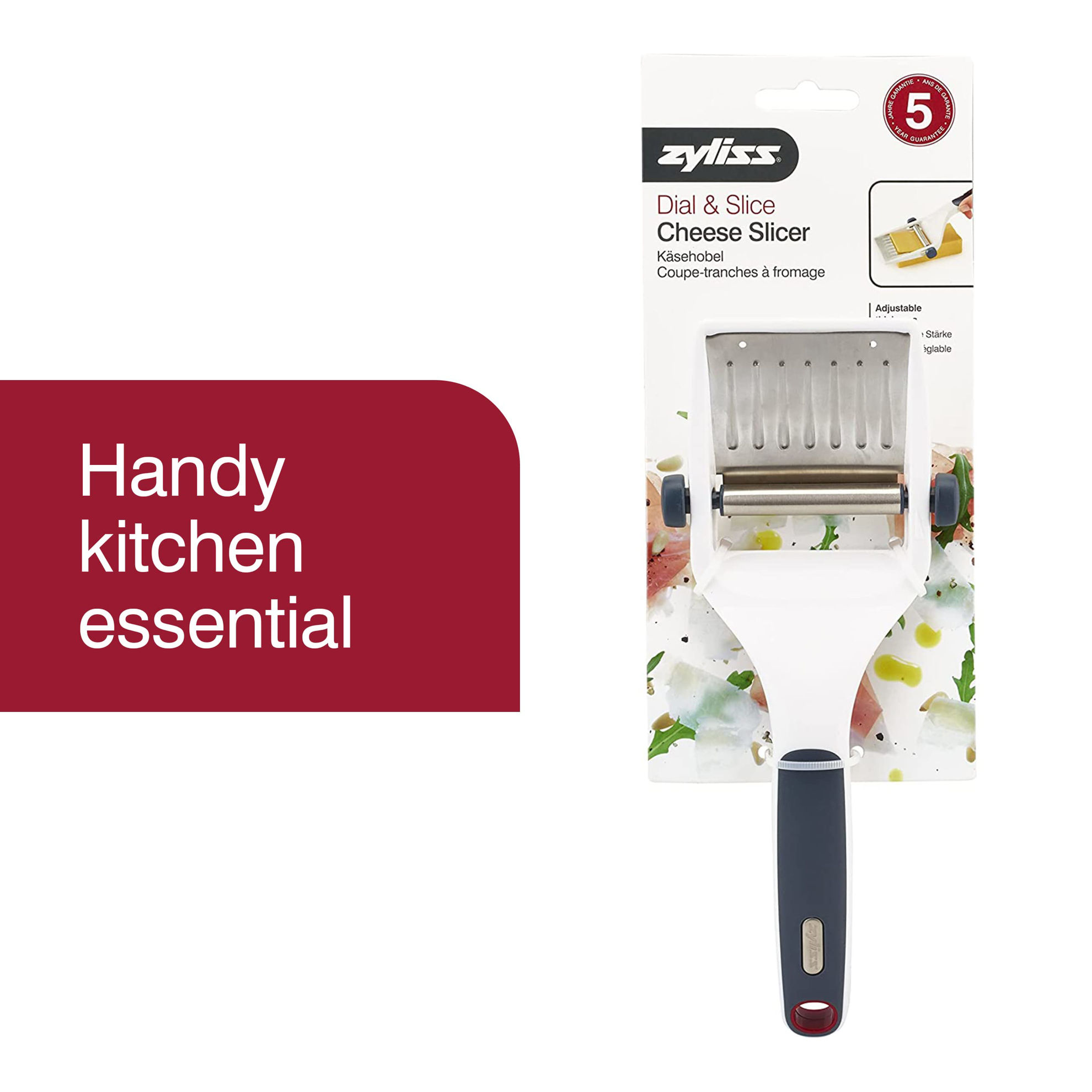 GetUSCart Zyliss Dial & Slice Cheese Slicer Adjustable, Handheld
