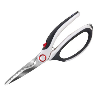 Picture of Zyliss All-Purpose Shears - Stainless Steel Kitchen Shears & Box Cutter - Poultry & Bone Scissors - Heavy-Duty Scissors with Non-Slip Handle - Dishwasher Safe