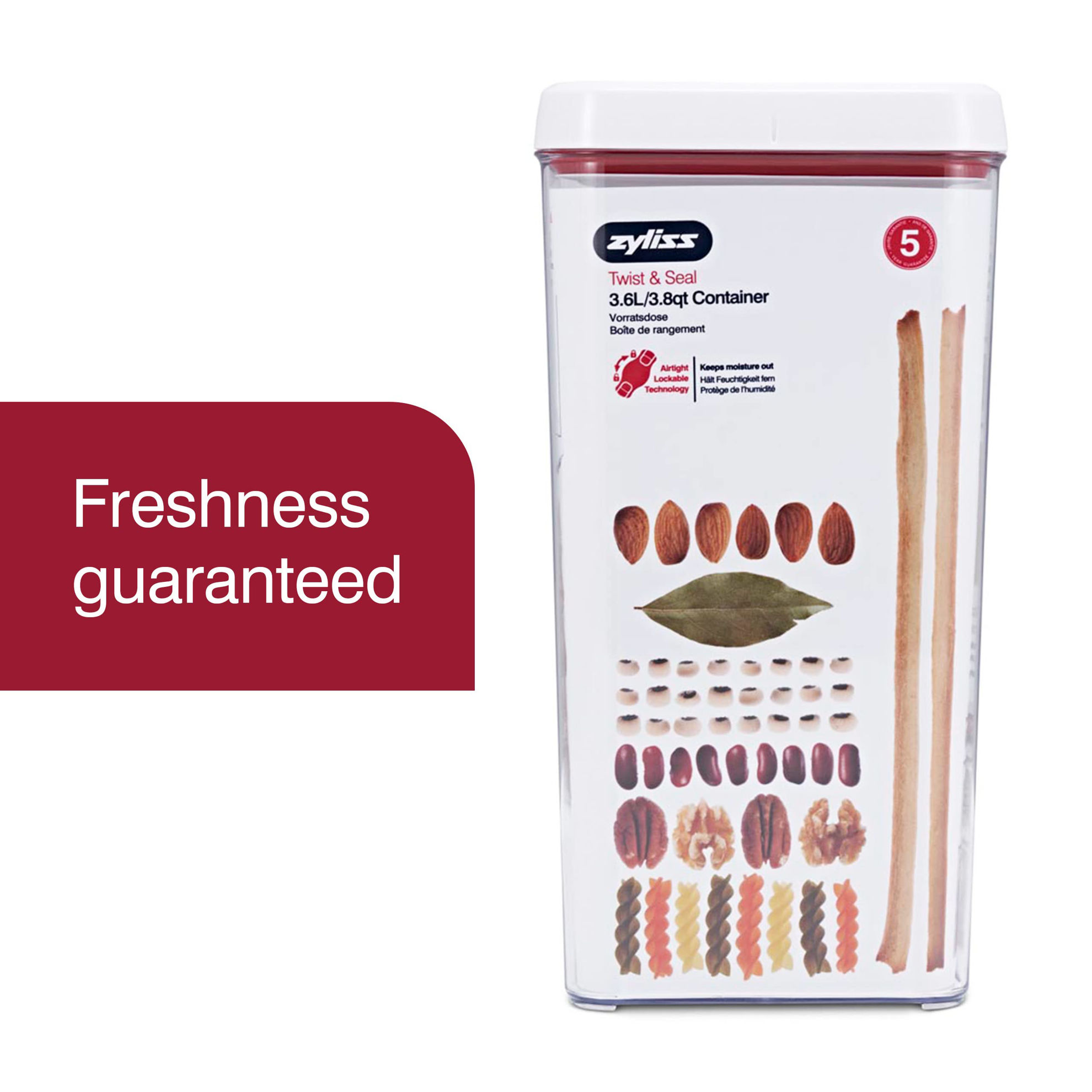 GetUSCart Zyliss Twist & Seal 121 Oz Storage Container Airtight Food Storage Container