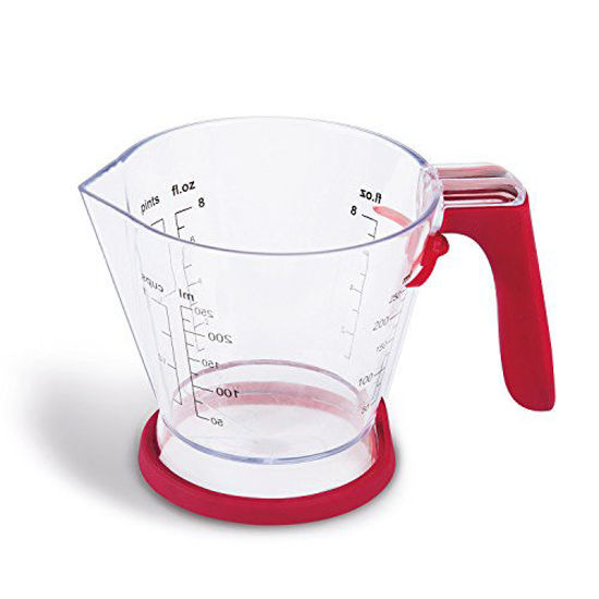 Picture of Zyliss 1 Cup Measuring Cup with No Drip Spout, Sliding Scale with Measurements and Non-Slip Handle, Acrylic