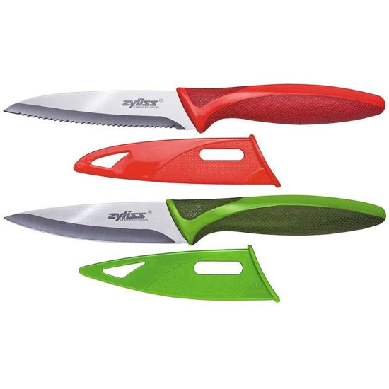 GetUSCart Zyliss Classic Paring Knife Set, 4", Red/Green