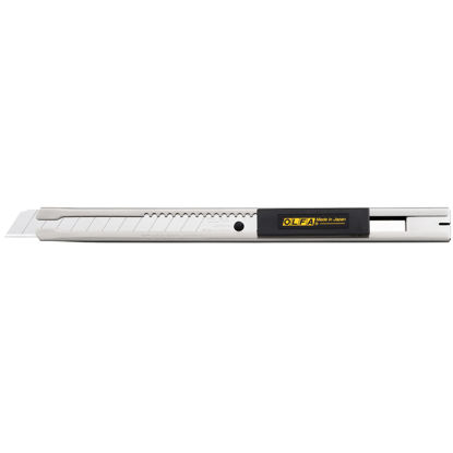 Picture of OLFA 9mm Stainless-Steel Utility Knife (SVR-2) - Multi-Purpose Retractable Precision Knife w/ Stainless-Steel Snap-Off Blade, Replacement Blades: Any OLFA 9mm Blade