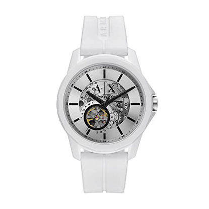 Picture of A|X ARMANI EXCHANGE Men's Automatic Watch with Silicone Strap, White, 22 (Model: AX1729)