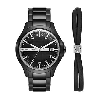 Picture of A|X Armani Exchange Men's Quartz Watch with Stainless Steel Strap, Black, 22 (Model: AX7134SET)