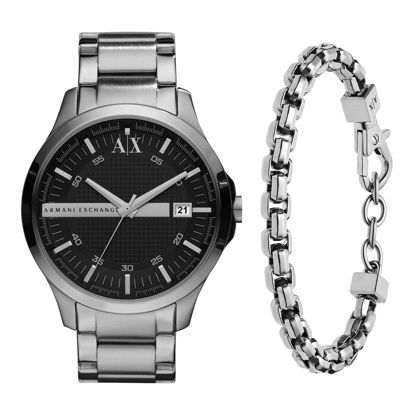 Picture of Armani Exchange Men's AX2103 Silver Watch with Stainless Steel Chain Bracelet