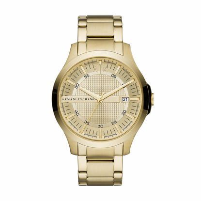 Picture of Armani Exchange Men's Three Hand Date Watch with Stainless Steel Strap, Gold, 22 (Model: AX2415)