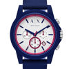 Picture of A|X ARMANI EXCHANGE Men's Quartz Watch with Silicone Strap, Multicolor, 22 (Model: AX2524)