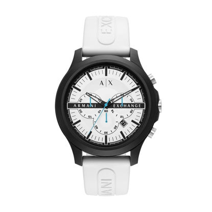 Picture of Armani Exchange Men's Chronograph White Silicone Watch