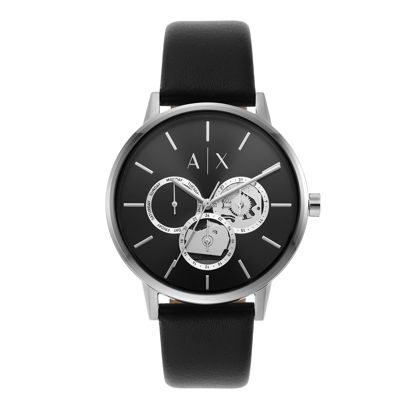 Picture of A|X ARMANI EXCHANGE Men's Multifunction Black Leather Watch (Model: AX2745)