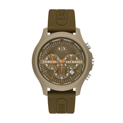 Picture of A|X ARMANI EXCHANGE Men's Chronograph Brown Silicone Watch (Model: AX2448)
