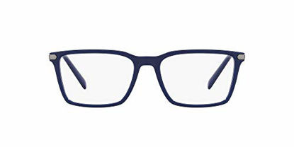 Picture of A|X ARMANI EXCHANGE Men's AX3077 Rectangular Prescription Eyewear Frames, Blue/Demo Lens, 54 mm