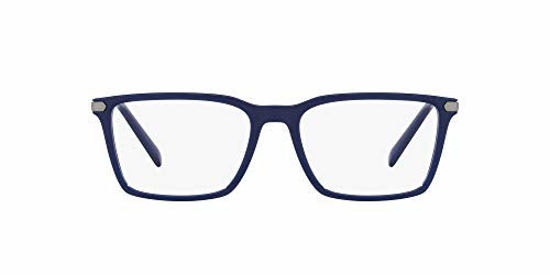 Picture of A|X ARMANI EXCHANGE Men's AX3077 Rectangular Prescription Eyewear Frames, Blue/Demo Lens, 54 mm