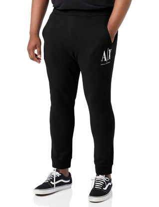 Picture of A|X ARMANI EXCHANGE mens Icon Project Embroidered Jogger Casual Pants, Black, X-Small US