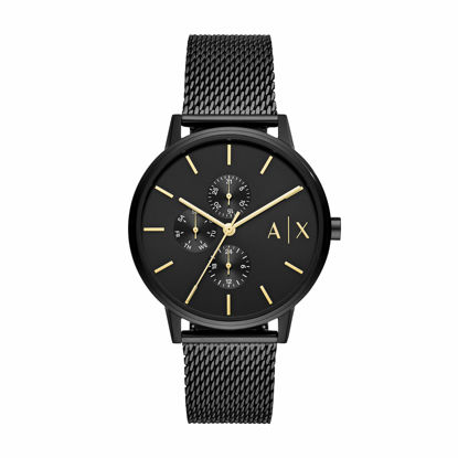 Picture of Armani Exchange Men's Mesh Watch, Color: Gold/Black Mesh (Model: AX2716)