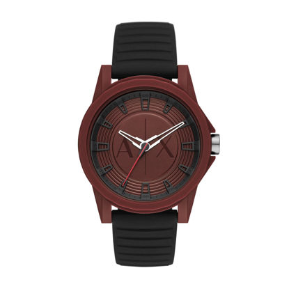 Picture of A|X ARMANI EXCHANGE Men's Three-Hand Silicone Watch (Model: AX2525), Red/Black